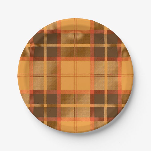 Checkered pattern paper plates (Front)