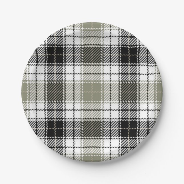 Checkered pattern paper plates (Front)