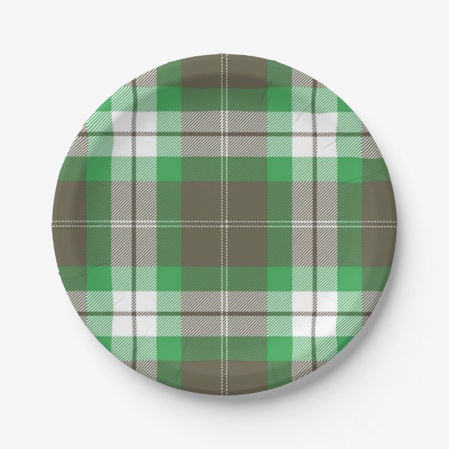 Checkered pattern paper plates (Front)