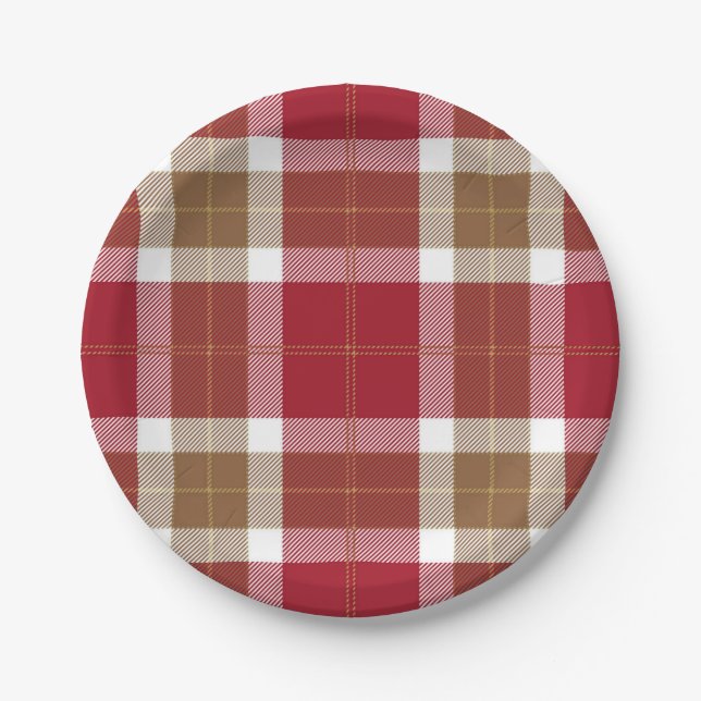 Checkered pattern paper plates (Front)