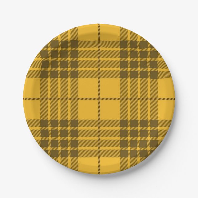 Checkered pattern paper plates (Front)