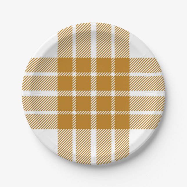 Checkered pattern paper plates (Front)