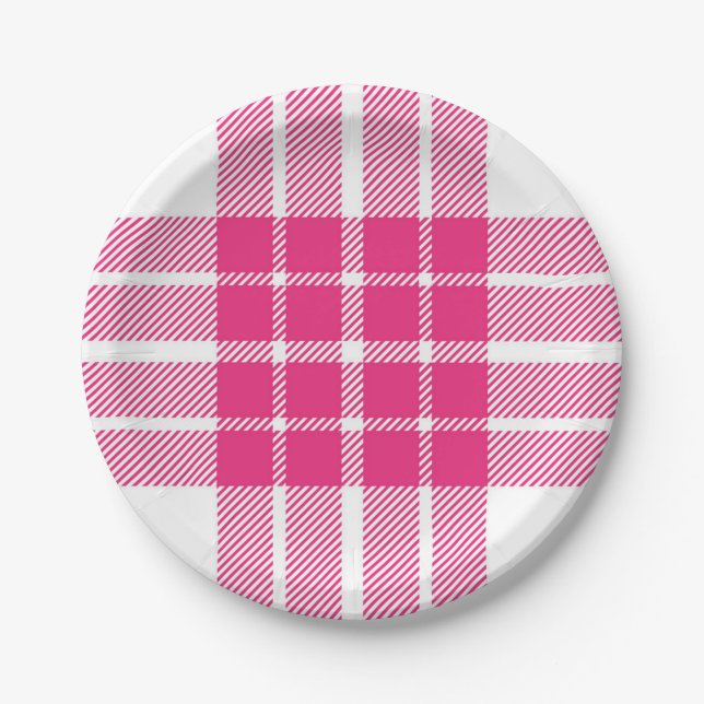 Checkered pattern paper plates (Front)