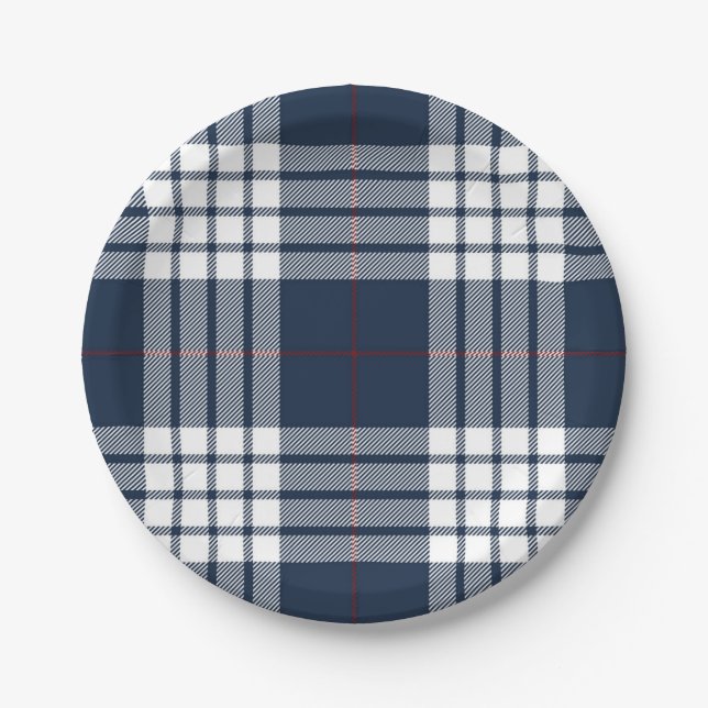 Checkered pattern paper plates (Front)