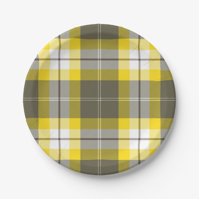 Checkered pattern paper plates (Front)