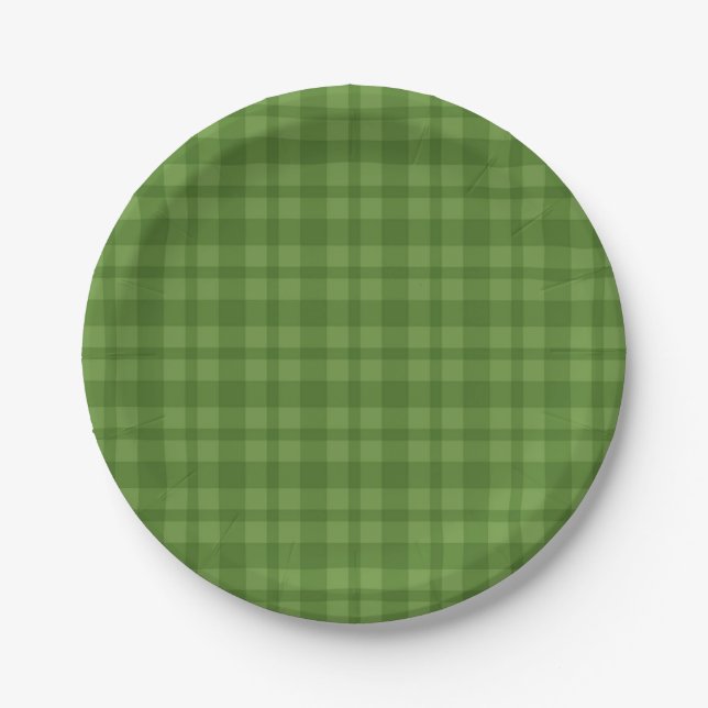 Checkered pattern paper plates (Front)
