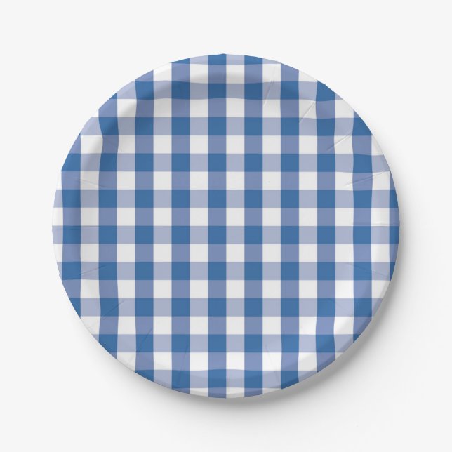 Checkered pattern paper plates (Front)