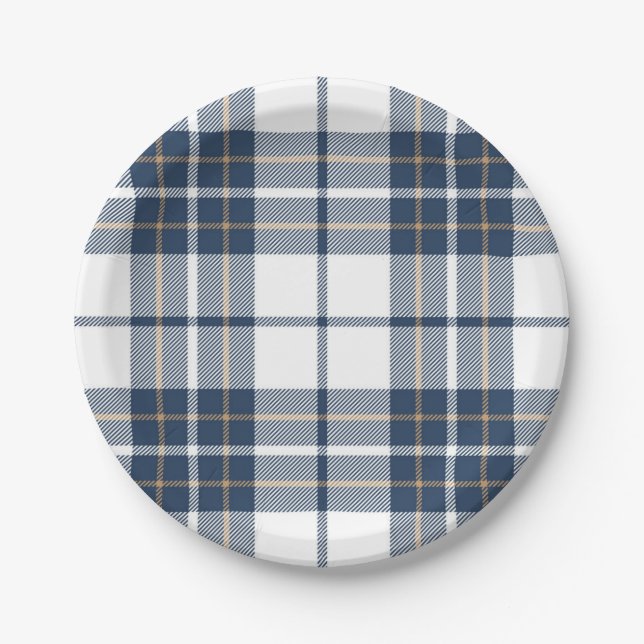 Checkered pattern paper plates (Front)