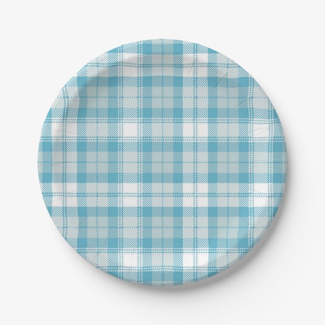 Checkered pattern paper plates (Front)