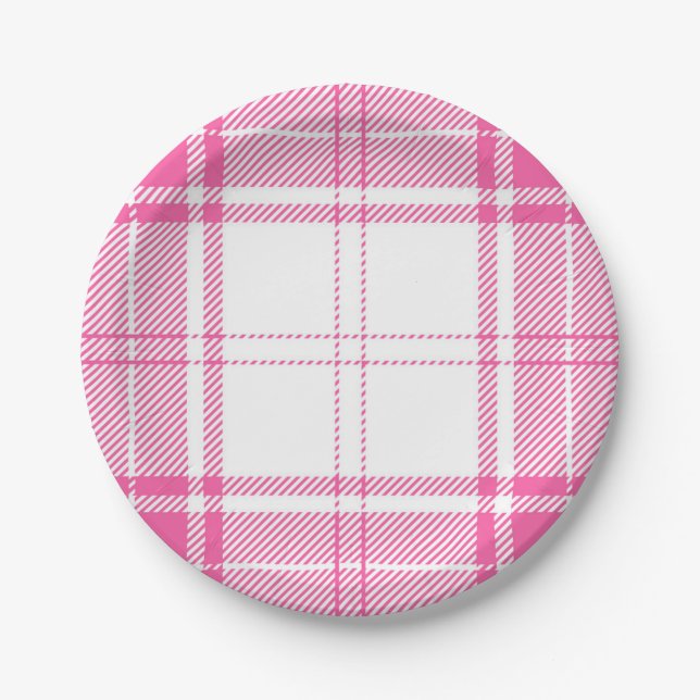 Checkered pattern paper plates (Front)