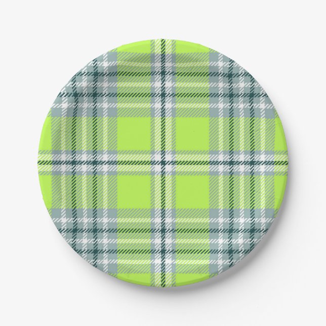 Checkered pattern paper plates (Front)