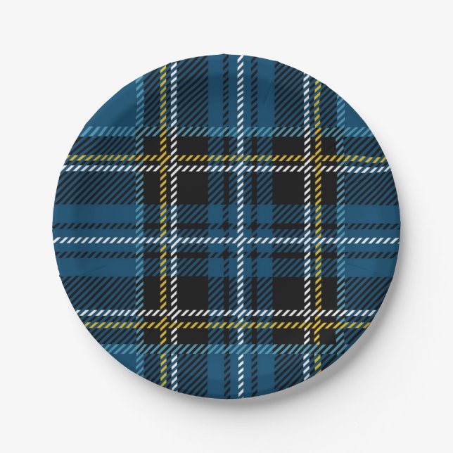 Checkered pattern paper plates (Front)