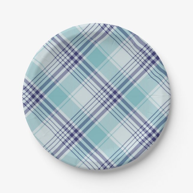 Checkered pattern paper plates (Front)