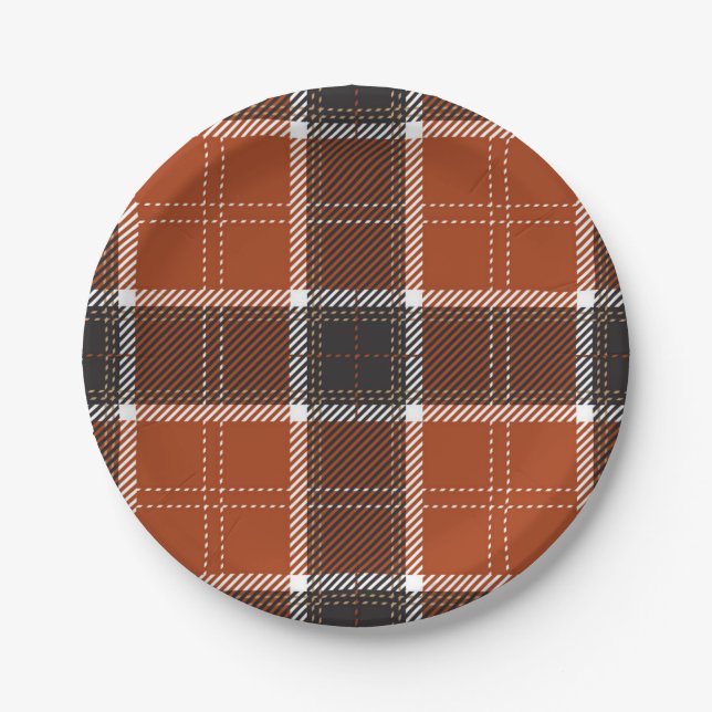 Checkered pattern paper plates (Front)