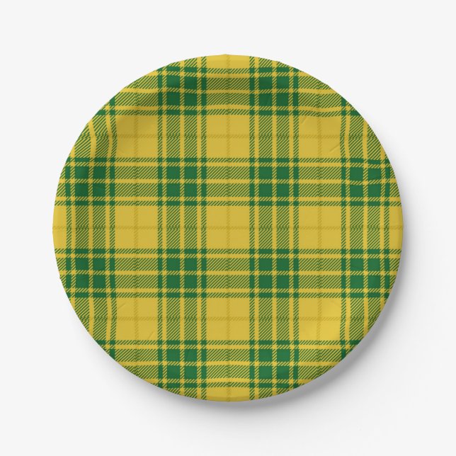Checkered pattern paper plates (Front)