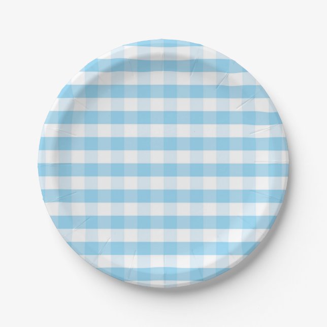 Checkered pattern paper plates (Front)