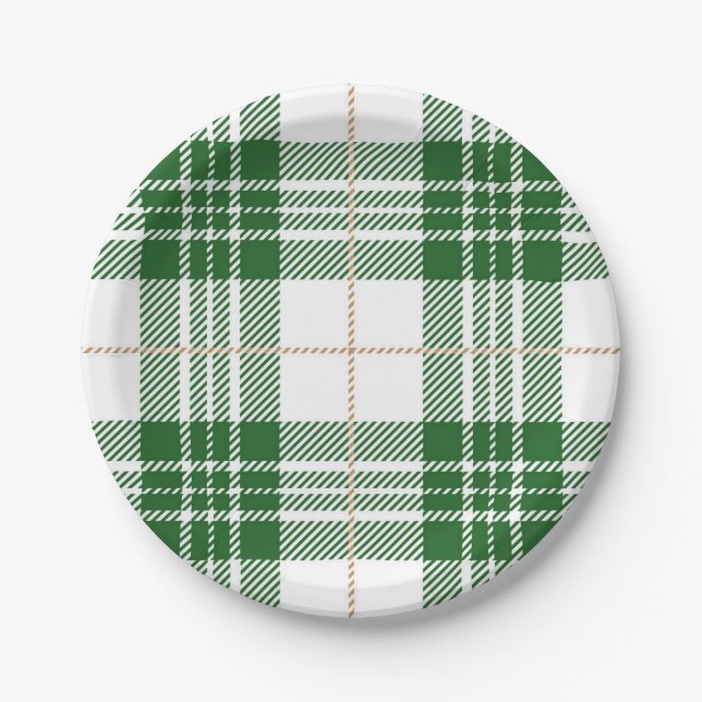 Checkered pattern paper plates (Front)