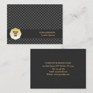 Checkered Pattern Personalized Name Business Card