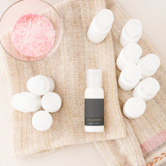 Checkered Pattern Personalized Name Hand Lotion