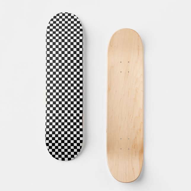Checkered pattern shape skateboard (Front)