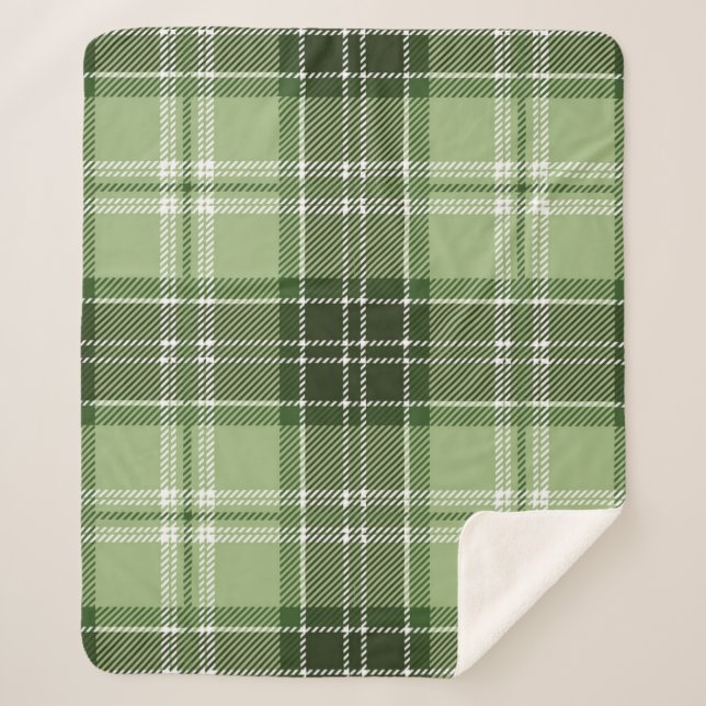 Checkered pattern sherpa blanket (Front)