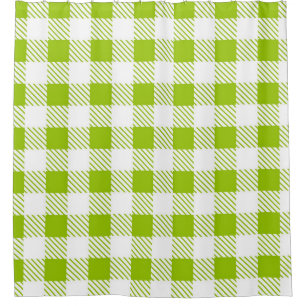 Checkered pattern shower curtain