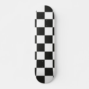Checkered pattern skateboard