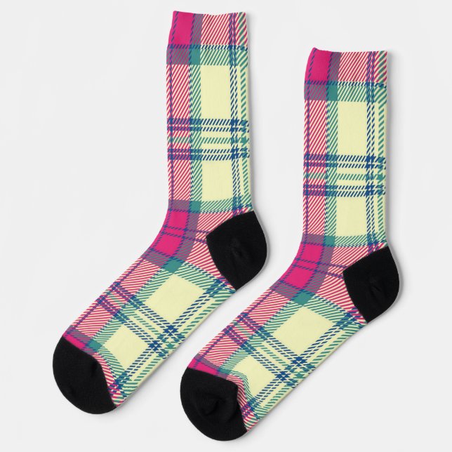 Checkered pattern socks (Left)