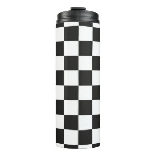 Checkered pattern thermal tumbler