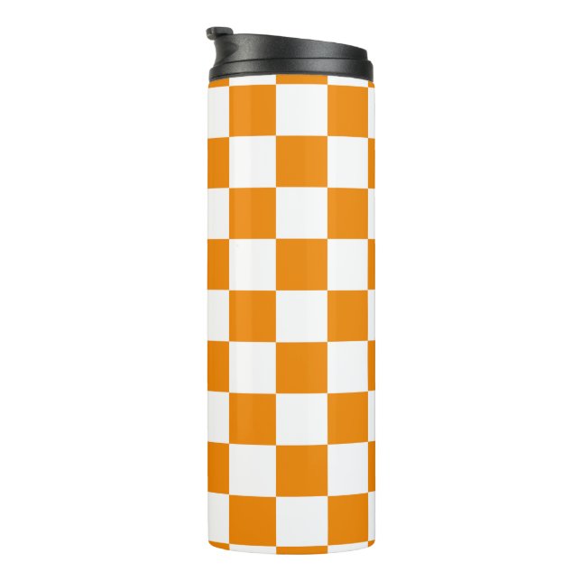 Checkered Pattern Thermal Tumbler (Rotated Right)