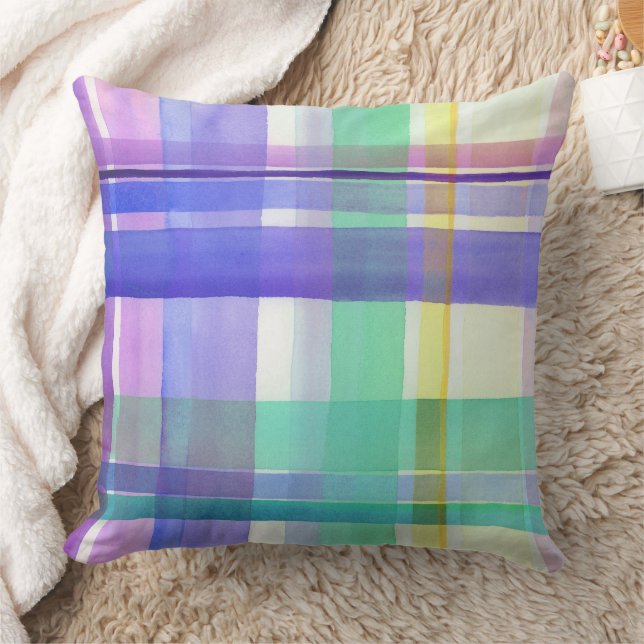 Checkered Pattern Throw Pillow (Blanket)