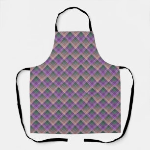 Checkered pattern with zig zag coloring apron