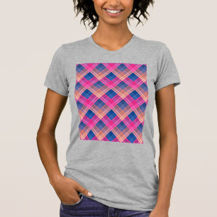 Checkered pattern with zig zag coloring T-Shirt