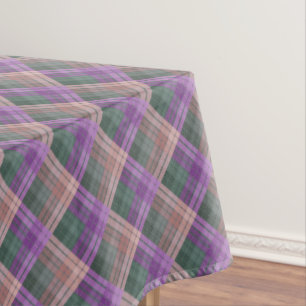 Checkered pattern with zig zag coloring tablecloth