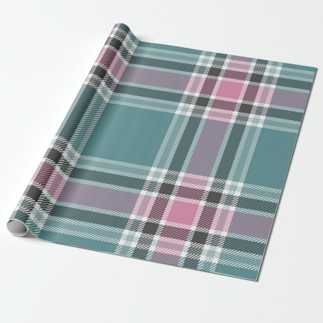 Checkered pattern wrapping paper (Unrolled)