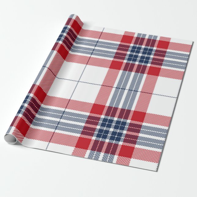 Checkered pattern wrapping paper (Unrolled)