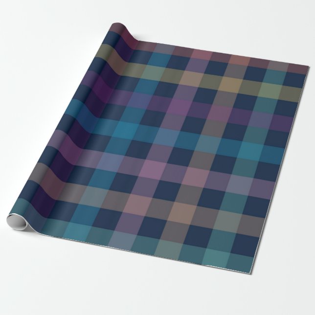 Checkered pattern wrapping paper (Unrolled)