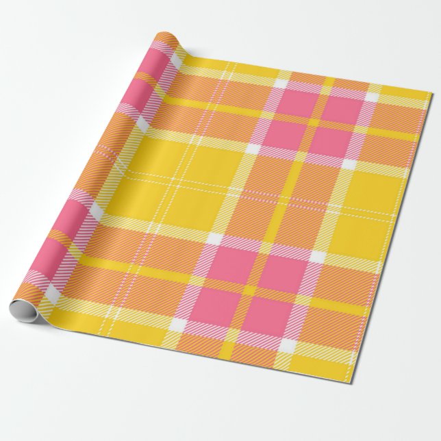 Checkered pattern wrapping paper (Unrolled)