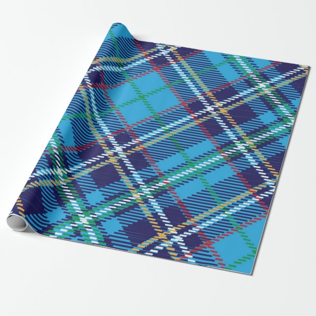 Checkered pattern wrapping paper (Unrolled)