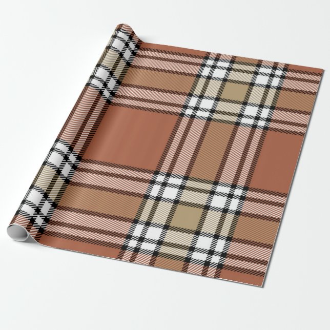 Checkered pattern wrapping paper (Unrolled)