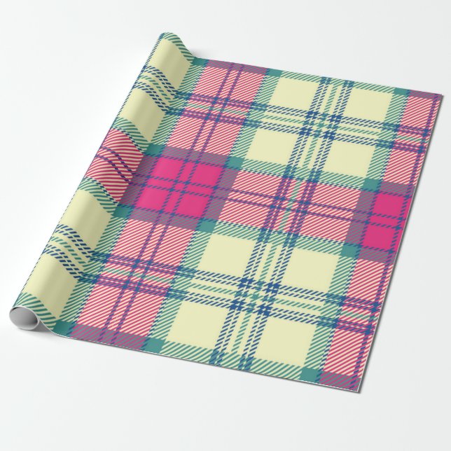 Checkered pattern wrapping paper (Unrolled)