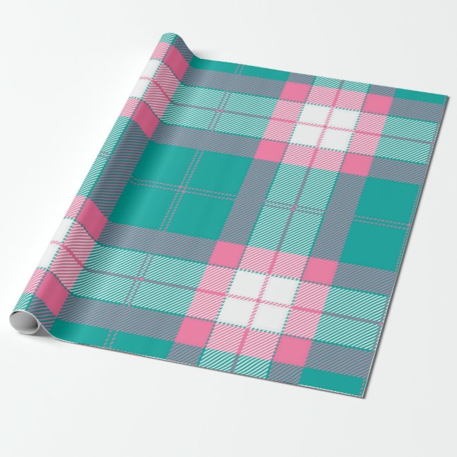 Checkered pattern wrapping paper (Unrolled)