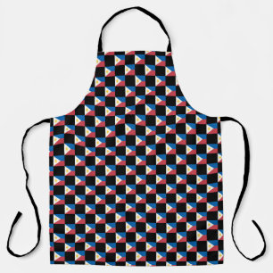 Checkered Philippines Flag Pattern Apron