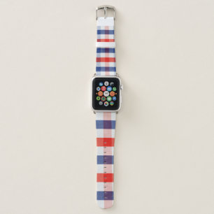 Checkered piece of cloth in vintage style apple watch band