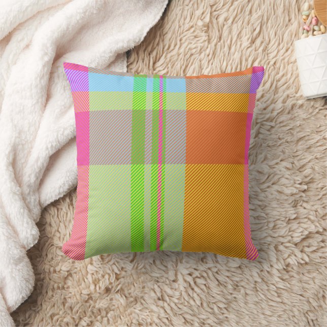 Checkered Pillows, Unique and Beautiful Patterns T Throw Pillow (Blanket)