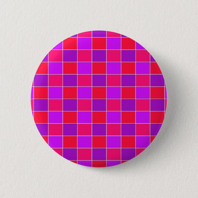 checkered pinback button (Front)
