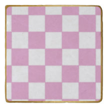 Checkered Pink and Gold Trivet