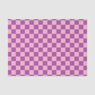 Checkered Pink and Purple Tissue Paper