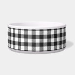 Checkered Plaid Black And White Bowl<br><div class="desc">Checkered Black and White Plaid is a trendy design featuring our original pattern of textured black horizontal and vertical stripes in a checker pattern against a white background with our signature dry brush texture. A modern and bold flannel design sure to draw attention. Custom designs available so please message us...</div>