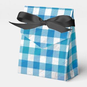 Checkered Plaid Black And White Favor Boxes
